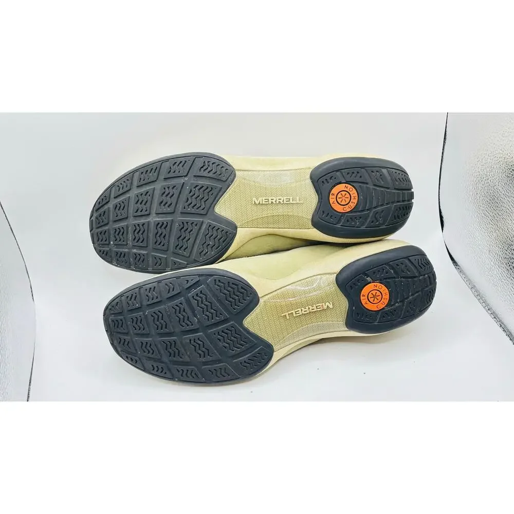 Merrell Spire Flex Vintage light olive color soft leather comfort flat shoes sz9